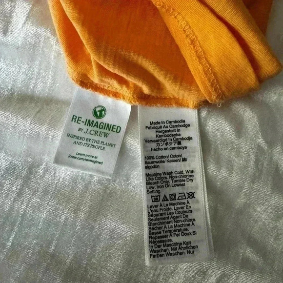 J.Crew Factory Orange Vintage slub cotton crewneck tee - Picture 6 of 6